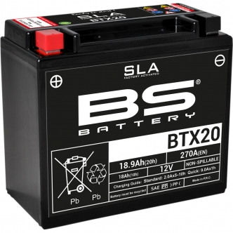 BS Battery SLA Factory-Activated AGM Maintenance-Free Batteries 12V 270A For 1986-1996 XL/XLH Models (300688)