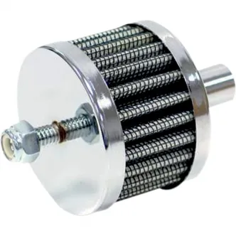 K&N Crankcase Vent Filter 1/2 Inch Steel Base in Chrome Finish With Studs (62-1100)