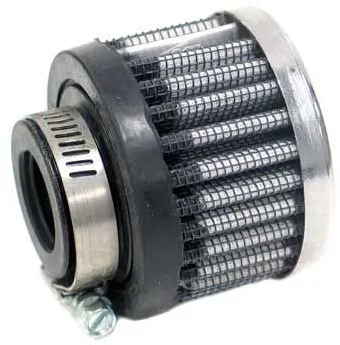 K&N Crankcase Vent Filter 3/4 Inch Rubber Base in Chrome Finish With Studs (62-1360)