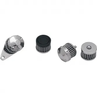 Drag Specialties Crankcase Filter With Mounting Base in Chrome Finish (35-0312-BC299)
