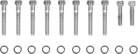 Drag Specialties Knurled Transmission Side Cover Bolt Kit Allen Head Chrome For 2017-2020 FLHT/FLHR/FLHX/FLTRX/FLTRU Models (MK782)