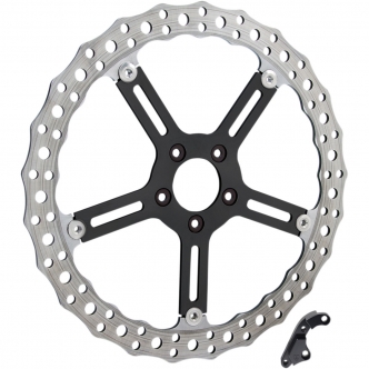 Arlen Ness 15 Inch Brake Rotor Kit Right Big Brake For 2015-2017 Softail, 2006-2017 Dyna With Stock 11.8 Inch Hub Mount Rotor And 18 Inch Or Larger Front Wheel Models (02-995)