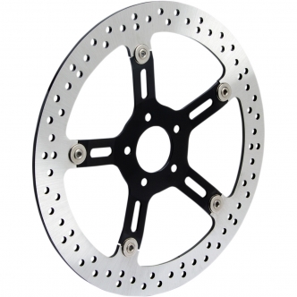 Arlen Ness 14 Inch Big Brake Left Brake Rotor Kit in Stainless Steel Finish For 2000-2007 FLT/FLHR/FLHX/FLTR Models With 17 Inch Or Larger Front Wheel (Hub Mount) (02-920)