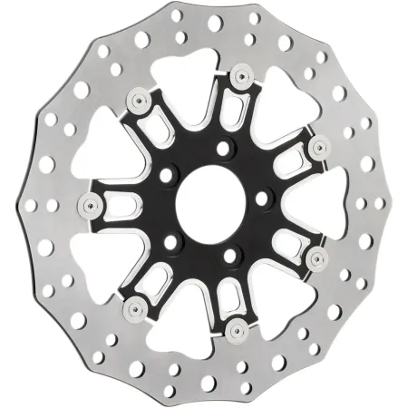 Arlen Ness Brake Rotor 7-Valve Wheel 11.8 Inch Front in Black Finish For 2014-2022 Sportster, 2008-2023 Touring, 2015-2024 Softail & 2006-2017 Dyna Models (33-10301-202)