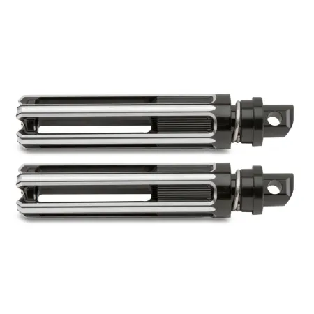 Arlen Ness 10 Gauge Footpegs In Black Finish For 2014-2018 Indian Chief, Chieftain, Springfield & Roadmaster Motorcycles (P-3018)