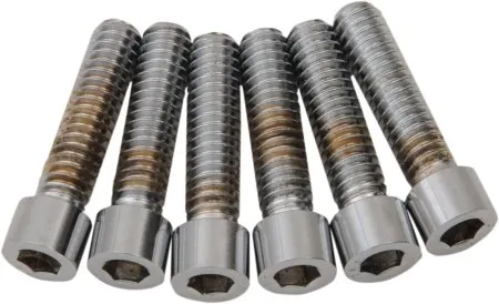 Drag Specialties Bolt Kit Transmission Top Cover Smooth Socket Head Chrome Finish For 2017-2023 All M8 Models (MK786S)