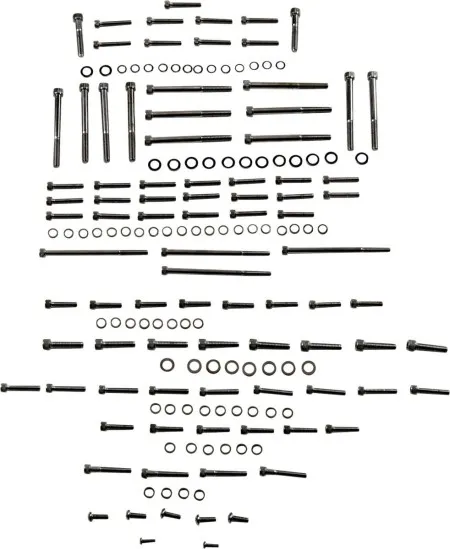 Drag Specialties Engine Bolt Set Knurled Allen Head Black For 2017-2020 FLHT/FLHR/FLHX/FLTRX/FLTRU, FLHTCUTG/FLRT Models (MK775BK)