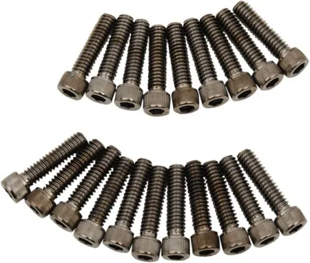 Drag Specialties Knurled Rocker Cover Bolt Kit Allen Head Black For 2017-2023 M8 Models (MK777BK)