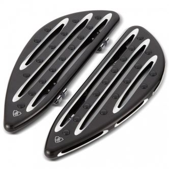Arlen Ness Deep Cut Driver Floorboards In Black For 2014-2018 Indian Chief, Chieftain, Springfield & Roadmaster Motorcycles (P-3011)