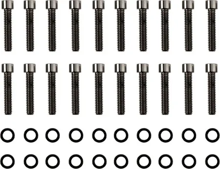 Drag Specialties Rocker Cover Bolt Kit Smooth Socket Head Black For 2017-2023 M8 Models (MK777SBK)