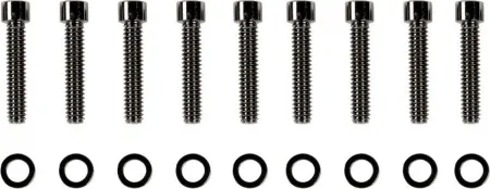 Drag Specialties Cam Cover Bolt Kit Smooth Socket Head Black For 2017-2023 All M8 Models (MK779SBK)