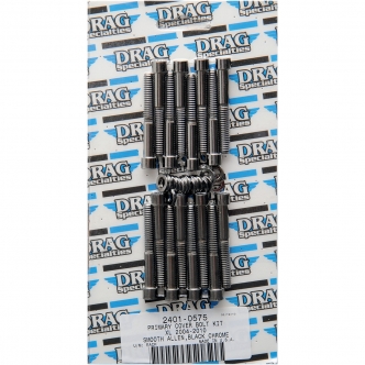 Drag Specialties Primary Cover Set Smooth Black Chrome Socket-Head For 2004-2020 XL Models (MK685SBK)