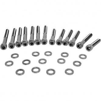 Drag Specialties Cam Cover Set Knurled Black Chrome Socket-Head For 2004-2020 XL Models (MK687BK)