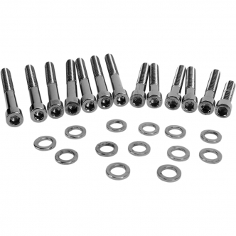 Drag Specialties Cam Cover Set Smooth Black Chrome Socket-Head For 2004-2020 XL Models (MK687SBK)