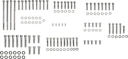 Drag Specialties Complete Motor Set Smooth Chrome Socket-Head For 2007-2016 FLHT/FLHR/FLHX/FLTR Models (MK700S)