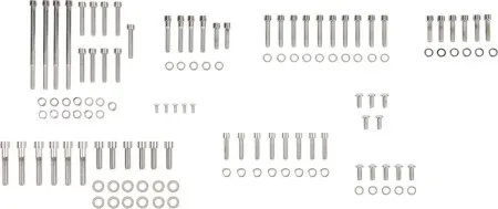 Drag Specialties Complete Motor Set Smooth Chrome Socket-Head For 2007-2017 FXST/FLST/FXD Models (MK699S)