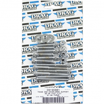 Drag Specialties Knurled Chrome Socket-Head Transmission End Cover And Bearing Support Plate Models For 2000-2006 FXST/FLST, 1999-2005 FXDWG Models (MK268)