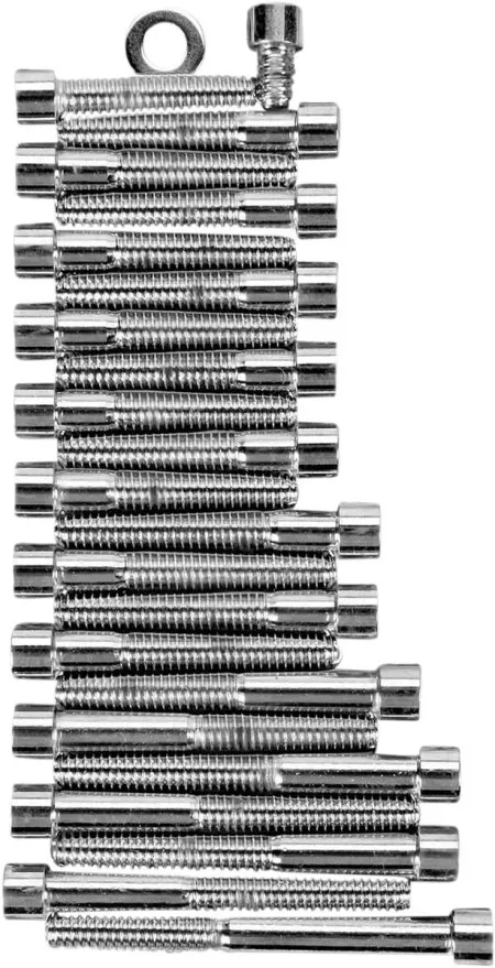 Drag Specialties Smooth Cam, Primary, Sprocket Cover And Oil Check Screw Chrome Socket-Head For 1986-1990 XL Models (MK144S)