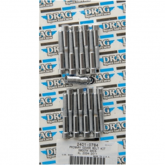 Drag Specialties Smooth Primary Cover Set Chrome Socket-Head For 2004-2020 XL Models (MK685S)