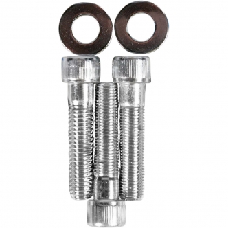 Drag Specialties Knurled Triple Tree Pinch Bolts Chrome Socket-Head For 1986-Early 1987 XL Models (MK120)