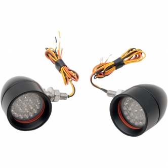 Custom Dynamics Mini Billet Bullet 24 LEDs With Amber Light And Black Housing (MBB-20)