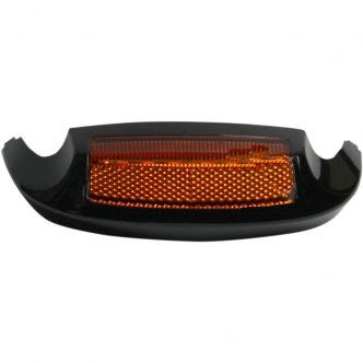 Custom Dynamics Fender Tip Front LED in Gloss Black Housing With Amber Lens For 2014-2020 Touring Models (GEN-FT-AA-BLK)