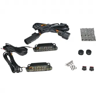 Custom Dynamics Saddlebag Rail L.E.D. Light Bars With Smoked Lens For Harley Davidson 2014-2020 Touring Motorcycles (CD-LR-07-S)