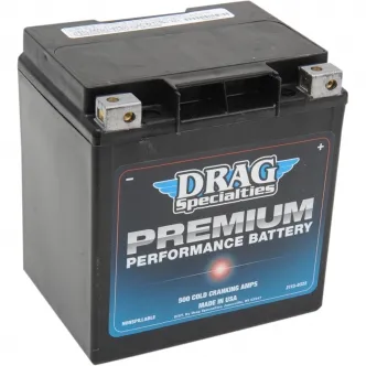 Drag Specialties Premium Performance Battery 500CCA For 1997-2025 Touring & 2009-2025 Trike Models (DRSM7232HL)
