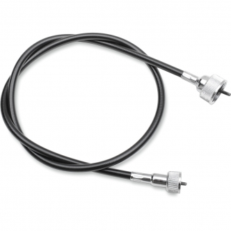 Drag Specialties Speedo Cable 53 Inch in Black Vinyl Finish For Mini Speedo And 12mm Speedo Heads (4390400B)