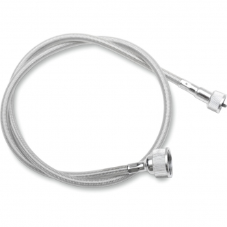 Drag Specialties Speedo Cable 35 Inch in Stainless Steel Finish For 1981-1984 FLH, 1987-1988 FLHS, 1987 FLT/C, 1986-1995 FLST/C, FLSTN, FLSTF Models (5391300B)