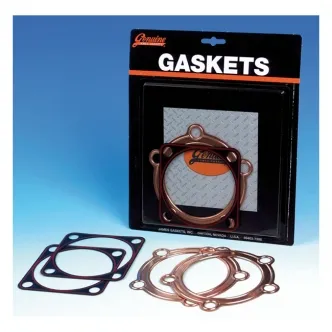 Genuine James Knuckle Head & Base Gasket Set Copper Head & Metal Base/Silicone For 1936-1947 E, EL Knuckle Models (16770-36-C)