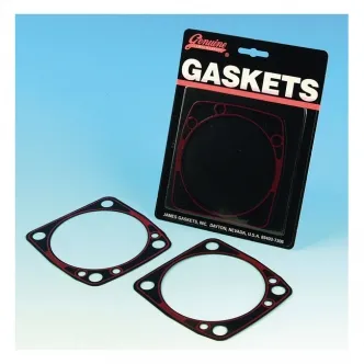 Genuine James Gasket Set, Cylinder Base Steel Base, Silicone, .022 Inch Final Crush .020 Inch For 1984-1999 B.T. (Excluding TC) Models (16777-94)