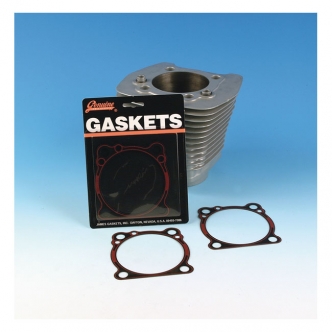 Genuine James Cylinder Base Gasket .016 Inch Rubber Covered Metal, With Silicone Bead For 1984-1999 B.T. (Excluding TC), 1986-2023 XL (Excluding 2008-2012 XR1200) Models (16774-96-XT1)