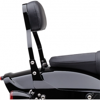 Cobra Detachable Round 11 Inch Backrest Kit in Black Finish For 2018-2021 FXFB/S Models (602-2028B)