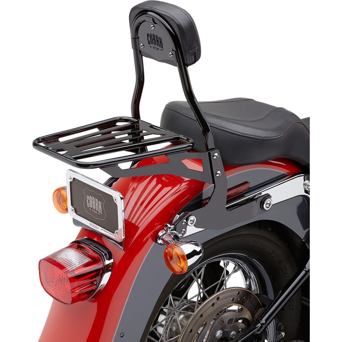 Davidson Softail Touring Lowboy Sissy Bar Low Chrom für Harley