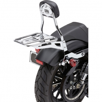 Cobra Detachable Round 14 Inch Backrest Kit in Chrome Finish For 2004-2020 XL Models (602-2005)