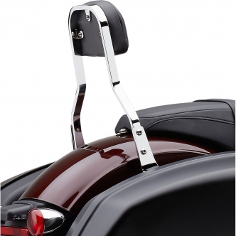 Cobra Detachable Square 14 Inch Backrest Kit in Chrome Finish For 2018-2021 FLSB Models (602-2051)