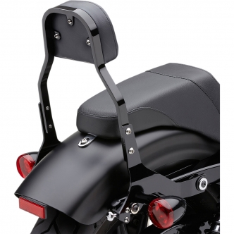 Cobra Detachable Square 11 Inch Backrest Kit in Black Finish For 2000-2005 FXST/S/B, 2000-2006 FLSTF, 2000-2017 FLSTC, 2007-2017 FLSTN, 2000-2003 FLSTS Models (602-2021B)