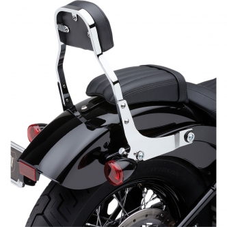 Cobra Detachable Square 11 Inch Backrest Kits in Chrome Finish For 2007-2017 FLSTF, 2006-2010 FXST/S/B Models (602-2022)