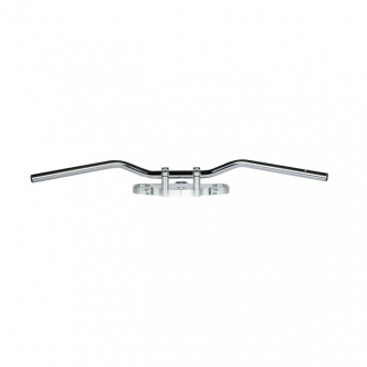 TRW 22mm Superbike Sportive Steel Handlebar TUV And ABE Approved in Chrome Finish (ARM050475)