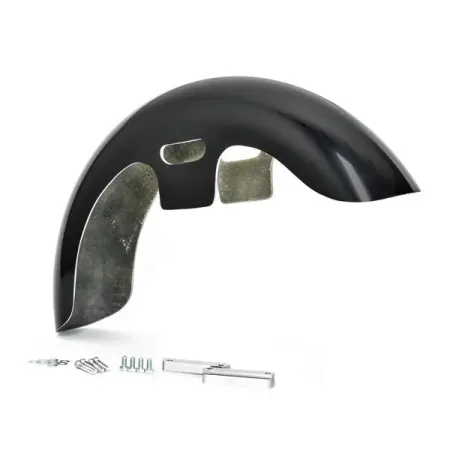 Killer Custom Competition Series 21 Inch Front Wrap Fender In Black Gelcoat Finish For 2014-2023 Touring Models (FF21-14-19)