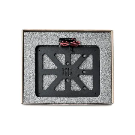 Killer Custom License Plate Holder With LED Light 160mm High x 200mm Wide In Black Finish (LPH-CZ)