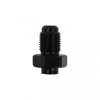 TRW Varioflex Connector M10 x 1.00 Ext Threaded, Male Inverted Flare, No Pin in Black Anodized Finish (ARM224015)