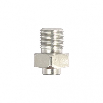 TRW Varioflex Connector M10 x 1.00  Ext. Threaded Female Inverted Flare, No Pin in Silver Anodized Finish (ARM724015)