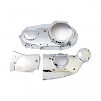 DOSS Dress-Up Trim Kit in Chrome Finish Fits Skin-Tight Over Stock Covers, With Open Derby Cover For 2004-2020 Sportster (Excluding 2008-2012 XR1200) Models (ARM779915)
