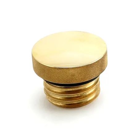 Wannabe Choppers Smooth Gas Cap Vented Brass For 1983-1995 Harley Davidson (GAS SDG 029)