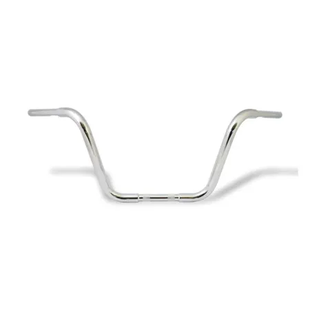 DOSS 1-1/4 Inch Buffalo Apehangers 12 Inch High in Chrome Finish For  1982-2022 Harley Davidson Models (Excl. All E-Throttle) (7051)