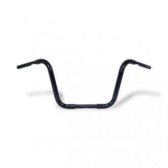 DOSS 1-1/4 Inch Buffalo Apehangers 12 Inch High in Black Finish For 1982-2020 Harley Davidson (Excluding 2008-2020 E-Throttle, 1988-2011 Springers) Models (ARM932509)