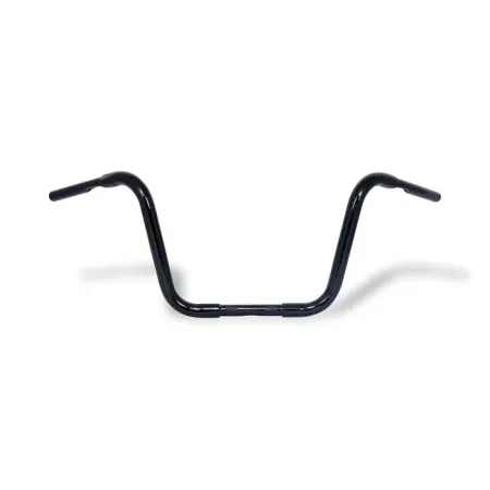 DOSS 1-1/4 Inch Buffalo Apehangers 12 Inch High in Black Finish For 1982-2020 Harley Davidson (Excluding 2008-2020 E-Throttle, 1988-2011 Springers) Models (7052)