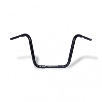 DOSS 1-1/4 Inch Buffalo Apehangers 14 Inch High in Gloss Black Finish For 1982-2020 Harley Davidson (Excluding 2008-2020 E-Throttle, 1988-2011 Springer) Models (ARM242509)